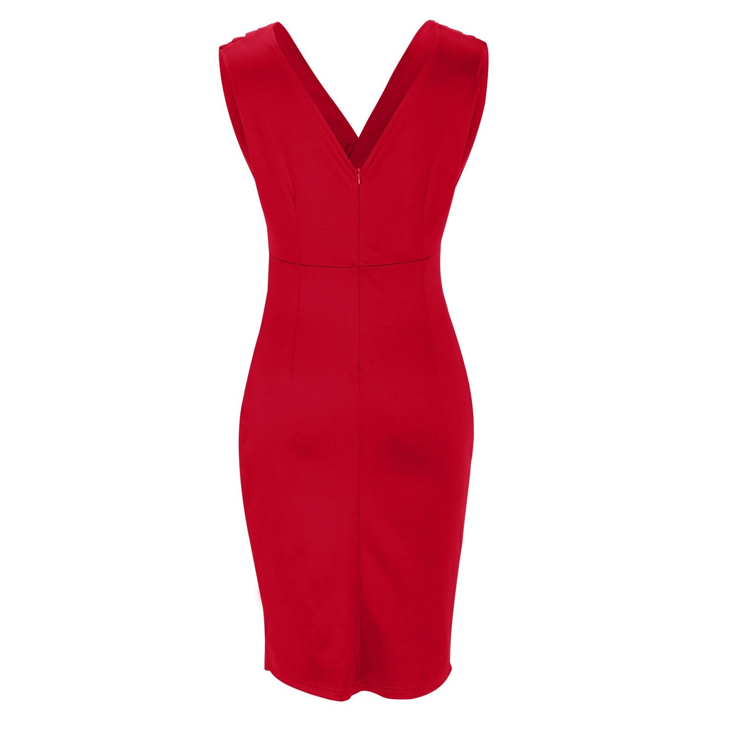Samantha – Elegantes Kleid mit V-Ausschnitt & Schlitz